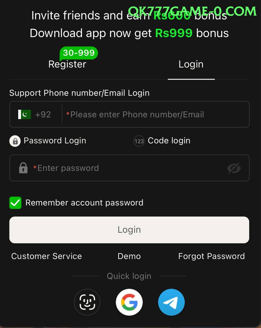 99Pak.version.slots low budget game app for Pakistan players